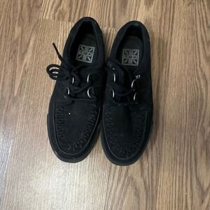 TUK Black Suede VLK Creeper Sneakers Mens 6 Womens 8 A9178 Bones Tread